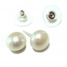 8-9mm white pearl sterling silver post earring