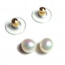 7mm gold filled white pearl post earrings