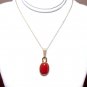 Carnelian pendant with chain