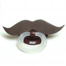 Brown football mustache pacifier 6 to 18 months