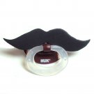 Black football mustache pacifier 6 to 18 months
