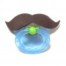 Brown mustache pacifier 6 to 18 months #402