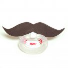 Brown mustache pacifier 6 to 18 months #504