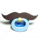 Brown mustache pacifier 0 to 6 months #705
