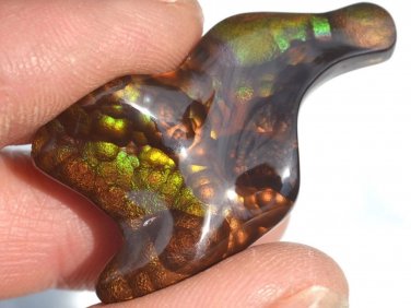 Fire Agate Gemstone Deer Creek Arizona 40.0 Carats 44.0x23.5x6.5mm DCG046