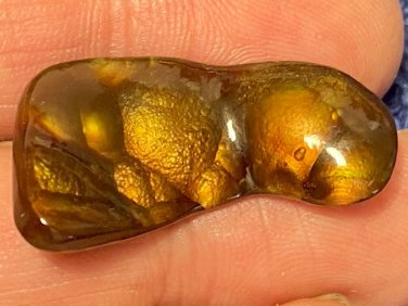 Fire Agate Gemstone Deer Creek Arizona 17.6 Carats 30.2x15.2x4.7mm DCG050