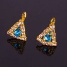 18K GP Triangle Bead Earrings