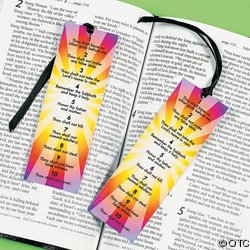 Ten Commandments Bookmark