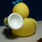 Cheerleader Rubber Ducky with Blue Megaphone