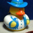 Cowgirl Rubber Ducky with Blue Vest