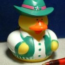 Cowgirl Rubber Ducky with Green Vest