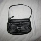 VILLAGER LIZ CLAIBORNE SATCHEL PURSE Black Faux Leather Handbag