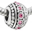 Pink CZ Crystal Barrel  025