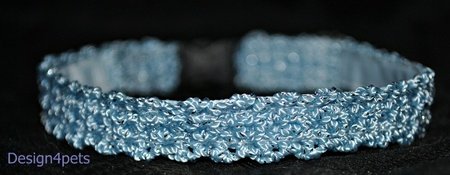 Melody - blue silverglitter cat collar - unique handmade design