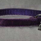 Dakota - Unique handmade breakaway adjustable- purple velvet cat collar
