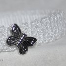 Butterfly- Unique handmade crochet Cat collar - white breakaway adjustable safety cat collar