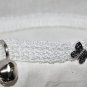 Butterfly- Unique handmade crochet Cat collar - white breakaway adjustable safety cat collar