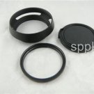 FU Metal Lens Hood + Cap + UV Filter 40.5mm For Sony NEX-3N w/ 16-50mm Lens New