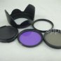 KHJ1 New 49mm UV+ CPL + FLD + Hood + CAP For Sony NEX-3 NEX-C3 16mm 18-55mm