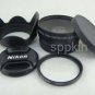 YM51 New 52mm UV + Wide Anlge + Hood + CAP For Nikon D5100 D3000 D7000 18-55mm
