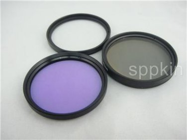 SA37 Effects Filter UV + CPL + FLD 55mm For Sony A200 A220 A230 A37 A57 A65 A77