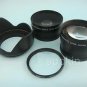 U19 Wide & Tele Lens + UV Filter + Hoods For Fujifilm Fuji FinePix HS10 HS20EXR