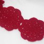 Crochet Scarf Red Medallion Motif