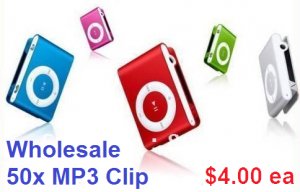 Wholesale MP3 player clip x 50 $4 each Free Delivery by DHL