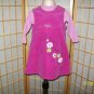 Toddler Girls Children's Place Dark Pink Cordury Jumper Dress & Turtleneck Outfit Size 24 months