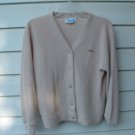 Izod Lacoste S Beige Acrylic Vintage Button Up Sweater