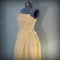 .1950s Pale Yellow Womens  Prom Cocktail Formal Dress