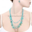 FASHION NECKLACE, EARRING SET SUPER CHIC AND SEXY TQ BEADS AND GEMS MULTI BEAD