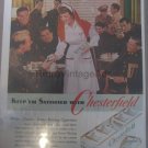 CHESTERFIELD NURSE WWII 2 Army War Vintage Magazine Ad POSTER Gift Unique Retro