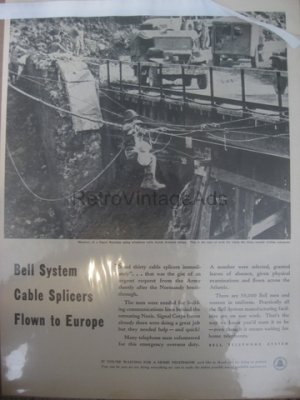 BELL TELEPHONE  WWII 2 Army War Vintage Magazine Ad POSTER Gift Unique Retro