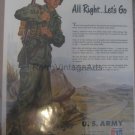 ALL RIGHT, LETS GO! WWII 2 Army War Vintage Magazine Ad POSTER Gift Unique Retro
