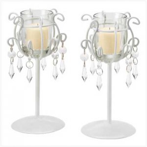 Crystal Drop Votive Stands