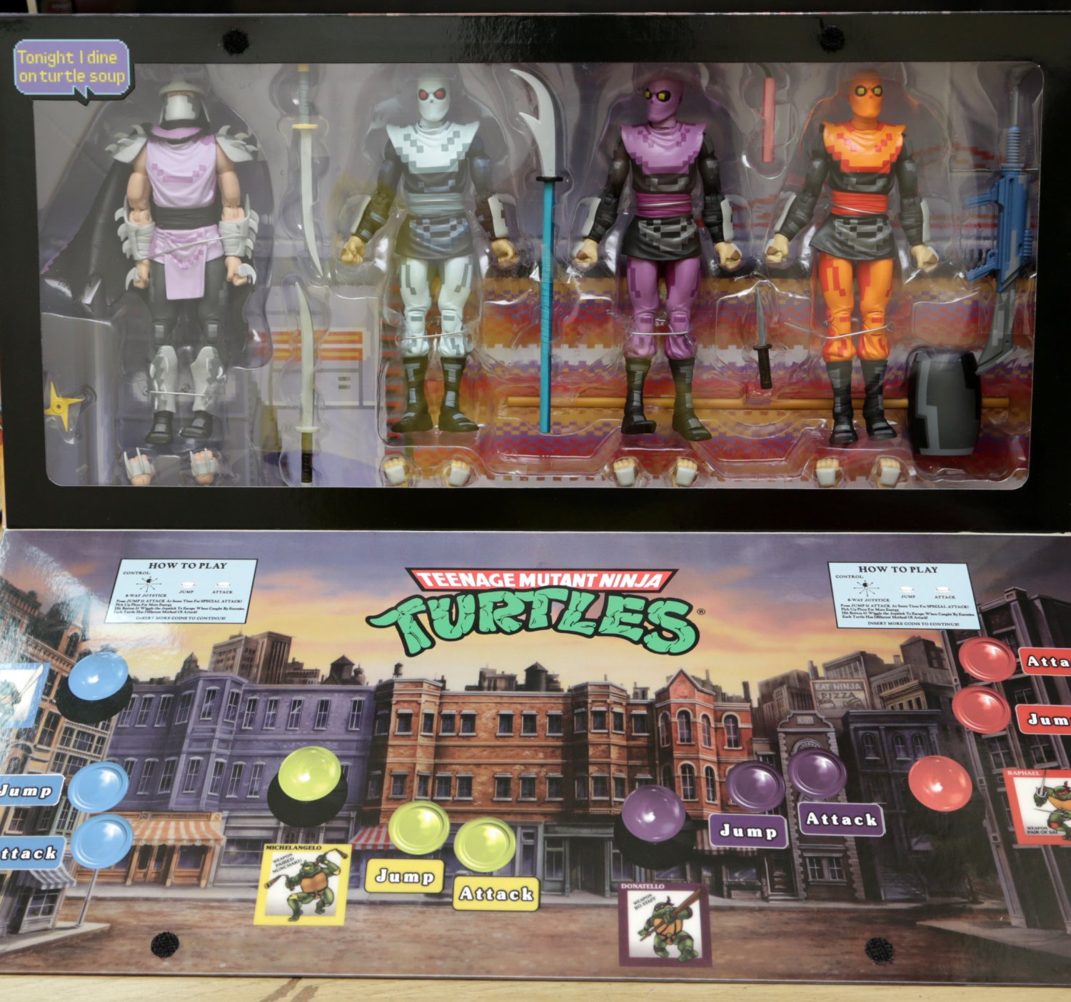 TMNT Teenage Mutant Ninja Turtles Foot Clan 2016 SDCC 4Pack PVC Figure