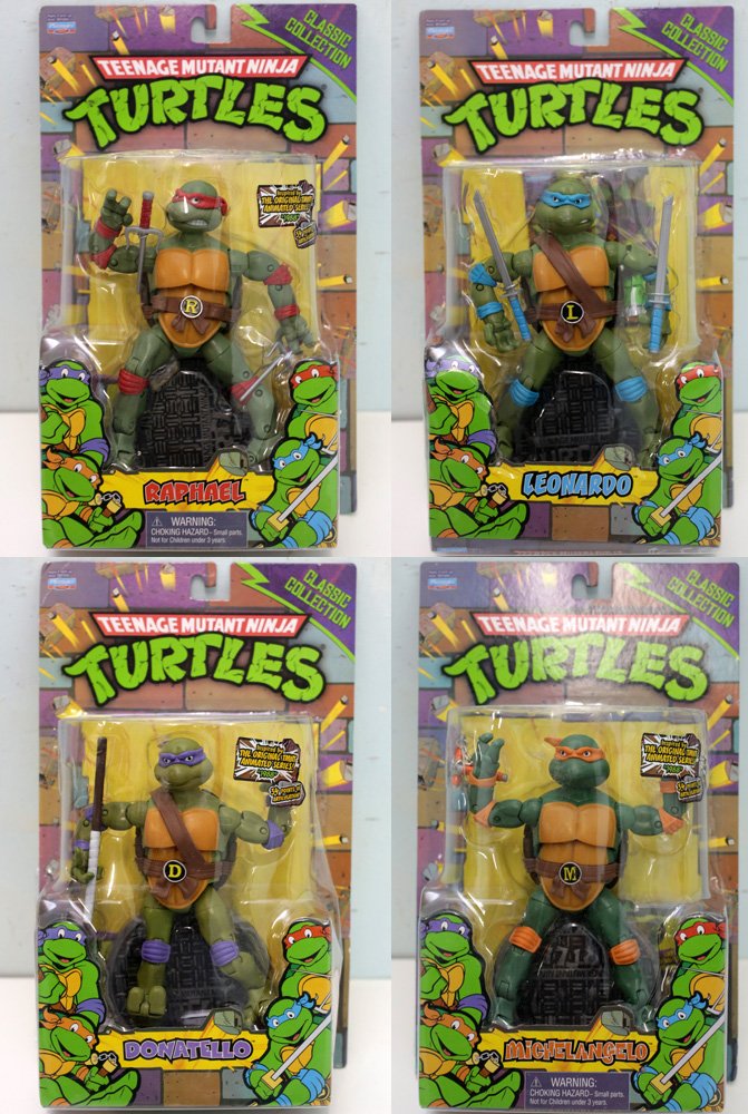 TMNT Teenage Mutant Ninja Turtles Set of 4 Action Figure Playmate (Free Shipping)