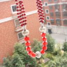 Red National Tibet acrylic beads necklace C-024 N007