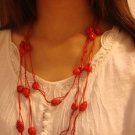 Red National Tibet Turquoise Necklace A-023 N022