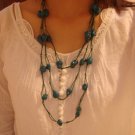 Green National Tibet Turquoise Necklace A-023 N023