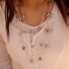 White National Tibet Turquoise Necklace A-023 N024