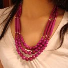 National Tibet three layer bead necklace E-003 N025