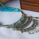 National characteristics of three layers of Tibet listing Tassel Necklace E-035 N040