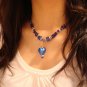National characteristics of Tibet Blue Heart Pendant Necklace E-009 N055