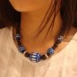 Tibet National Classical personality retro color bead necklace F-82 N063