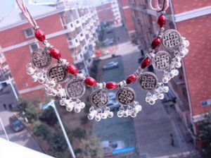 Tibet national retro carving licensing individual beads necklace E-061 multi Elemental Totem N067