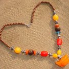 Tibet National Gold Beads Necklace D-05 personality elements N073