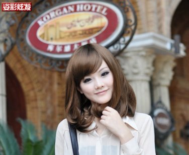 Free Shipping high quality Guarantee100% A++++++ Hot-sales brand new  wig W002 oblique bangs bobo