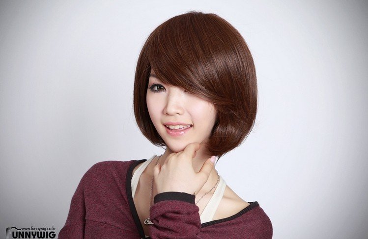 Free Shipping high quality Guarantee100% A++++++ Hot-sales brand new wig W008 BOBO oblique bangs